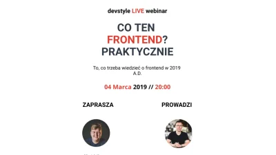 maniserowicz - Hello!

W poniedziałek 4 marca o 20:00 poprowadzę darmowy webinar "F...