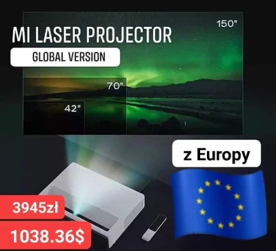 sebekss - Tylko 1038.36$ (3945zł) za projektor krótkoogniskowy Xiaomi Mi Laser Projec...