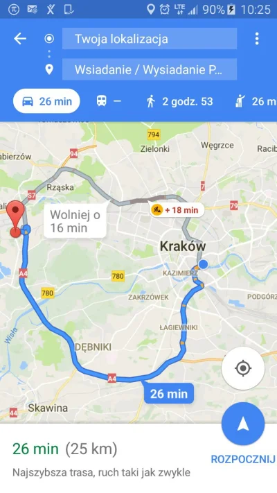 krabsik - Google maps jest w zmowie z taksówkarzami, pokazuje #!$%@? i najdłuższe tra...