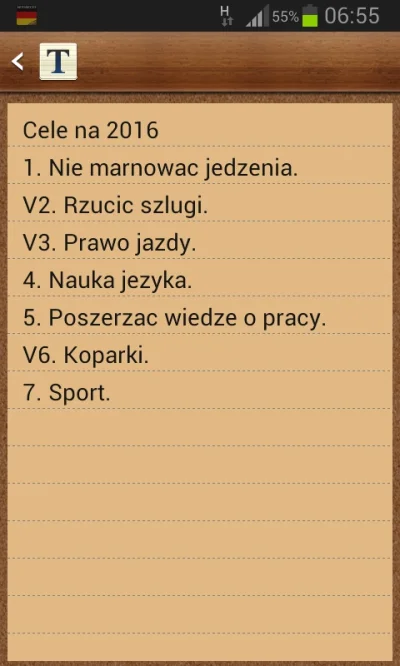 NamietnyDzwigowy - Cele na 2016

Te ktore sa odfajkowane V to zaliczone. 4 i 7 jako t...