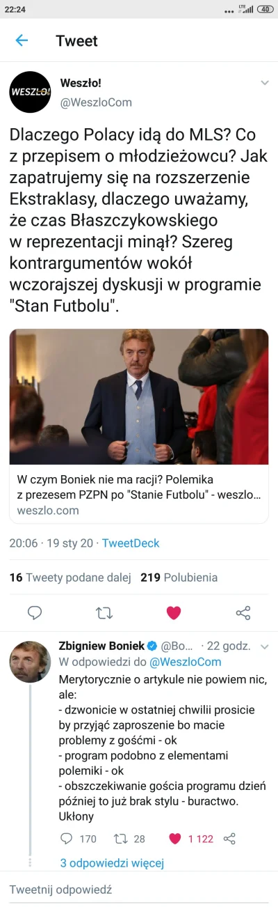 marcelus - Czyli tak:

1. Weszło wybłagało Bońka na udział w programie

2. Boniek gad...