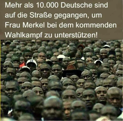 wszystko1 - "ponad 10.000 Niemców wyszło na ulicę, aby wesprzeć #merkel w nadchodzący...