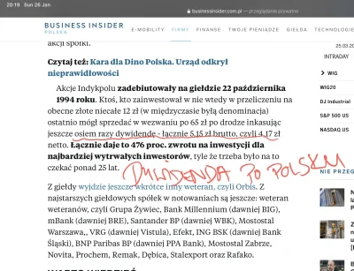 T.....e - Dywidenda po polsku. 25 lat, wypłacana 8 razy, łącznie 5 pln na akcję. #jan...