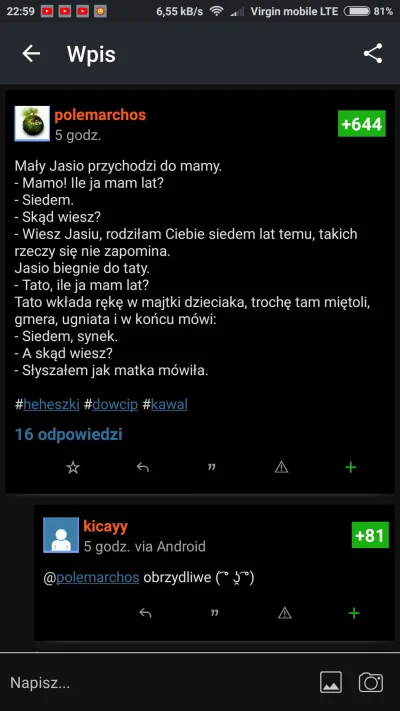 H.....s - Jeszcze to z mirkobloga ( ͡º ͜ʖ͡º)