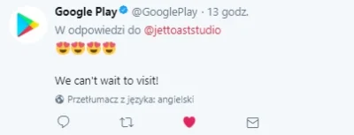 sortris - Ten uczuć, gdy profil Google Play na Twitterze też nie może się doczekać Bl...