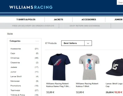 prawdziwek - "Williams Racing w 24 godziny sprzedał koszulki z nazwiskiem Kubica za 6...