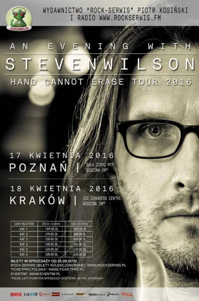 posuck - Czy ktoś się wybiera na niedzielny koncert Stevena Wilsona w #poznan ?

#k...