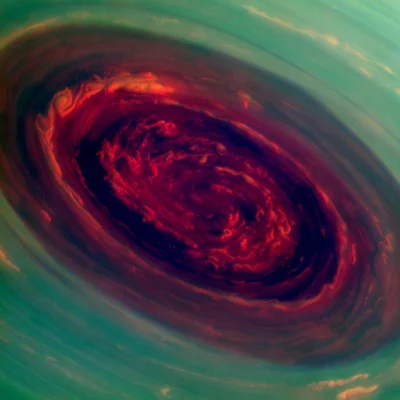 SchrodingerKatze64 - Burza na północnym biegunie Saturna. Wiatr wieje tam z prędkości...