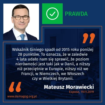 DemagogPL - Ile wynosi wskaźnik Giniego w Polsce?

Sprawdzamy wypowiedź Mateusza Mo...