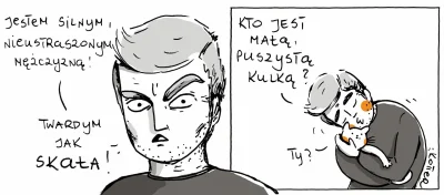 iniacz - (｡◕‿‿◕｡) 
#kocitata #koty #niebieskiepaski 
Rysunek z fb: Kotter.