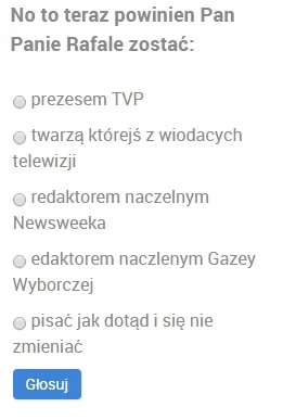 Q.....n - Ankieta na blogu ziemkiewicza ( ͡° ͜ʖ ͡°)
#polityka #4konserwy #ziemkiewic...