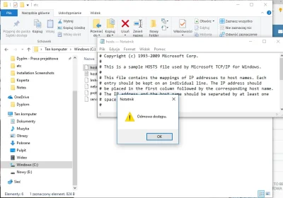 dogard - W jaki sposob edytować plik "hosts", jesli #windows10 nie pozwala mi tego zr...