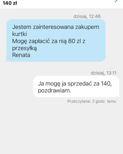 GibonzSumatry - Sprzedaż przez olx to ciężki kawałek chleba. (kurtka wystawiona za 14...