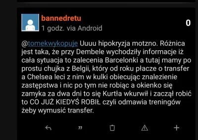 tomekwykopuje - - Gdy piłkarz wymusza transfer do Barcelony sralnik robi klub i piłka...