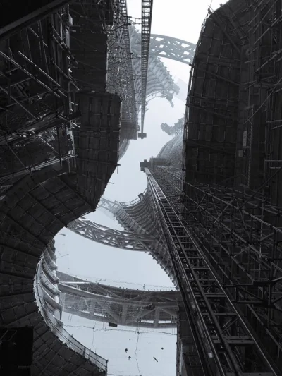 ColdMary6100 - Zdjęcie z budowy drapacza chmur w Pekinie wygląda jak scenografia film...