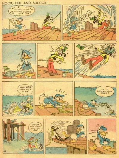 J.....a - Pamiętacie ten #komiks o tym, jak Donald zamordował Goofiego?

#heheszki ...