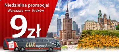 testuje - Bilety do Warszawy i Krakowa od 9 zł!
Tylko w niedzielę!

Zaplanuj podró...
