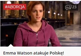 saakaszi - @Tajch: 
Kilka tygodni temu Emma Watson napisał list otwarty o aborcji, c...