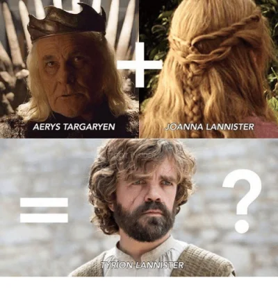 okociskoko - Istnieje szansa, że Tyrion jest Targaryaninem? Są na to jakieś logiczne ...