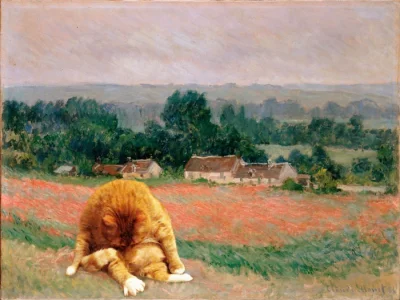pekas - #malarstwo #fatcatart #heheszki #sztuka #sztukanadzis #koty 
 Claude Monet, H...