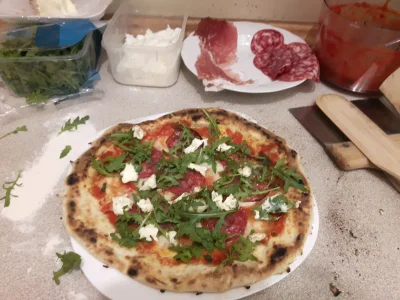 M.....0 - Iberyjskie salami
Bufala 
Bazylia
Castello 
Rucola
#pizza #gotujzwykop...