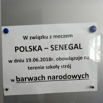 krzychukadetemtera - Ogłoszenie w pewnej szkole na mazurach! 
#mundial #polska #szkol...