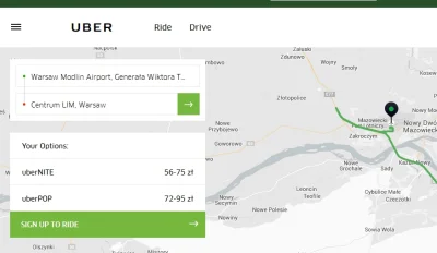 P.....n - #uber z lotniska w Modlinie do Warszawa śródmieście ile mnie wyniesie? Ktoś...