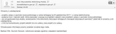 Watchdog_Polska - Kilka słów od nas o ogłoszonych dziś założeniach do projektu ustawy...