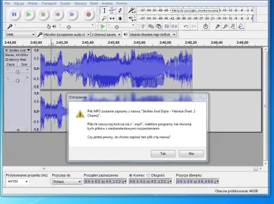 Drifteer1 - #mp3 #audacity Gdy eksportuje dźwięk z programu Audacity wyświetla się ta...