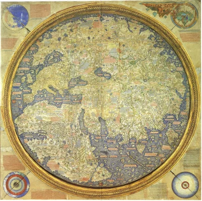 myrmekochoria - Mapa Fra Mauro, 1450. Stworzona przez weneckiego mnicha. 

#starsze...