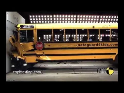 nexiplexi - crash test amerykańskiego autobusu szkolnego
#motoryzacja #samochody #cr...