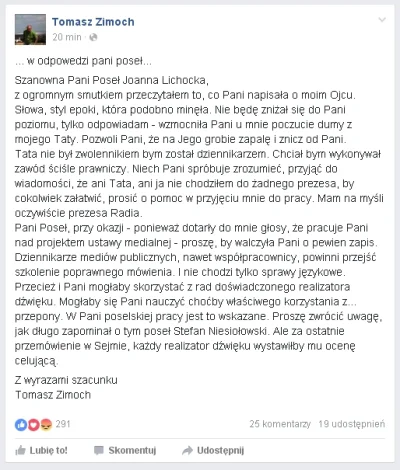 starface - Tomasz Zimoch kulturalnie masakruje posłankę Lichocką za grzebianie w rodz...