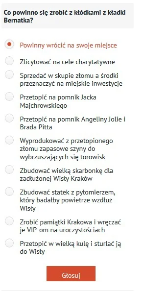 bylu - Taka ankieta na gazecie krakowskiej powiem Wam, miałem dylemat ( ͡° ͜ʖ ͡°)
#k...