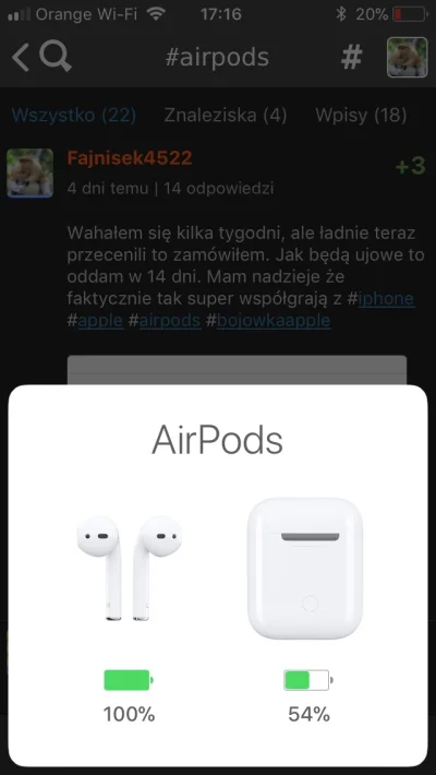 Fajnisek4522 - Całkiem dobrze grają te Airpodsy. Trochę lepiej niż kablowe Earpodsy, ...