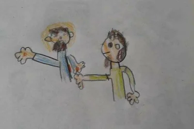 ntomek - Syn, druga klasa podbazy. Zadanie z religii: ilustracja do niedzielnej ewang...