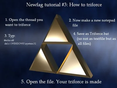 Kaelthas - @SandManderek: @oreze: @dylon: 
newfags cannot into triforce
  ▲
▲ ▲