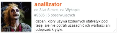 MiKeyCo - @anallizator: Jesteś żałosnym manipulatorem. Kolejny używasz tej statystyki...