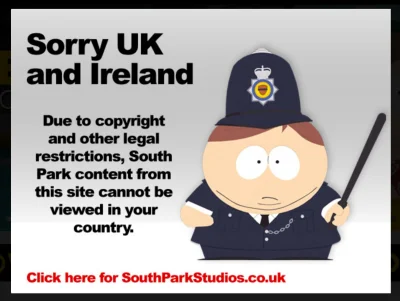 szpongiel - a wiecie, że będąc w UK jeśli wejść na southparkstudios.com to jest dej h...