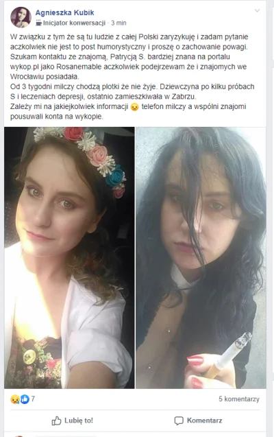 Brzydall - @Rosanemable
Ludzie cię szukają na facebooku bo podobno nie żyjesz.
Ja t...