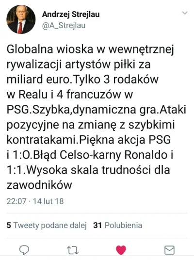 jablkabanany - Pan Trener zawsze z wielką klasą. Nawet tweety porządnie pisze. Szanuj...