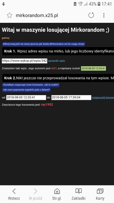 a2t1 - @a2t1 przepraszam za spóźnienie. Wygrywa @ray1902. gratuluję, kod zaraz prześl...