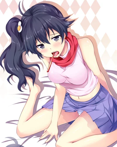 Azur88 - #randomanimeshit #bakemonogatari #araragisora #longhair #blackhair #blackeye...