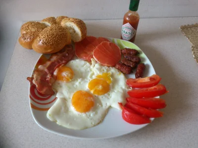 D.....d - Co myślicie o takim śniadanku? Trochę późno ale impreza i kac...
#gotujzmi...
