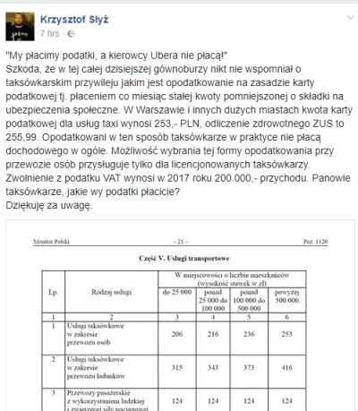 spluczka - Ponoć taksówkarze płacą takie mocarne podatki, których Uber nie płaci. To ...