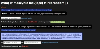 A.....i - wołam @towbie i gratuluję wygranej, odezwij się na priv ( ͡° ͜ʖ ͡°)

wszy...