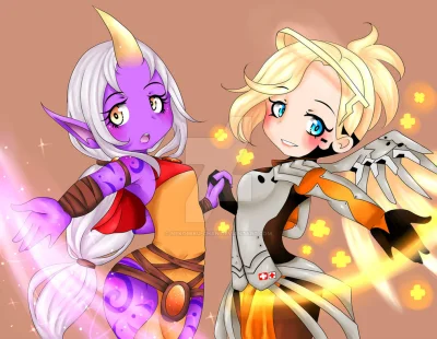 M.....n - #randomanimeshit #soraka #mercy #leagueoflegendsart #overwatch #chibi #anim...