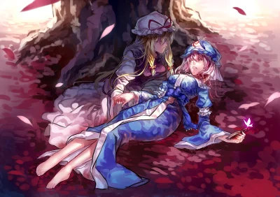 t.....t - #randomanimeshit #touhou #saigyoujiyuyuko #yuyukosaigyouji #yakumoyukari #y...