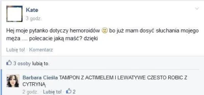 S.....a - @Sordi: Na #!$%@? mózgowe polecają tampon z actimelem i lewatywę z cytryny....