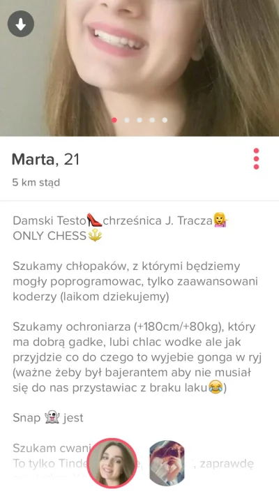 lawrence_krk - Kuce, to ona, to ta właściwa xD

#tinder #programowanie #mirkokoksy