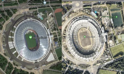 grymberg - Hej. Dlaczego stadion śląski w google maps na stronie webowej ma stare zdj...